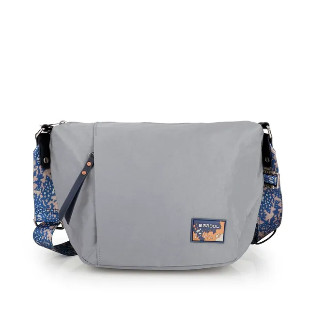 gabol-luz-bolso-media-luna-de-nylon-crinkle-y-piel-sint-tica-gris-30x20x9-cm-res image 1