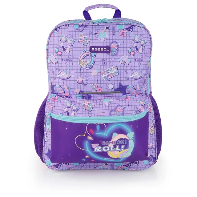 gabol-funny-mochila-escolar-adaptable-a-carro-32x44x15-cm-lila-2-compartimentos- image 1