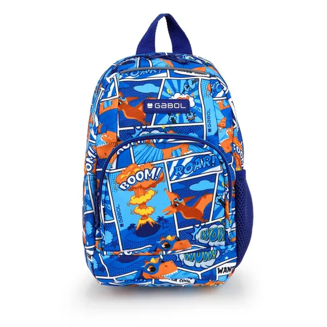 gabol-dino-mochila-infantil-peque-a-22x30x16-cm-azul-con-dinosaurios-espalda-aco image 1