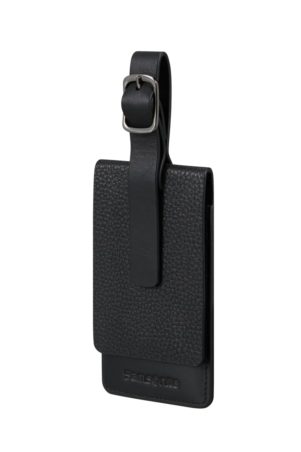 samsonite-ta-revolution-etiqueta-de-equipaje-de-cuero-negra-100-piel-de-vaca-ven image 1