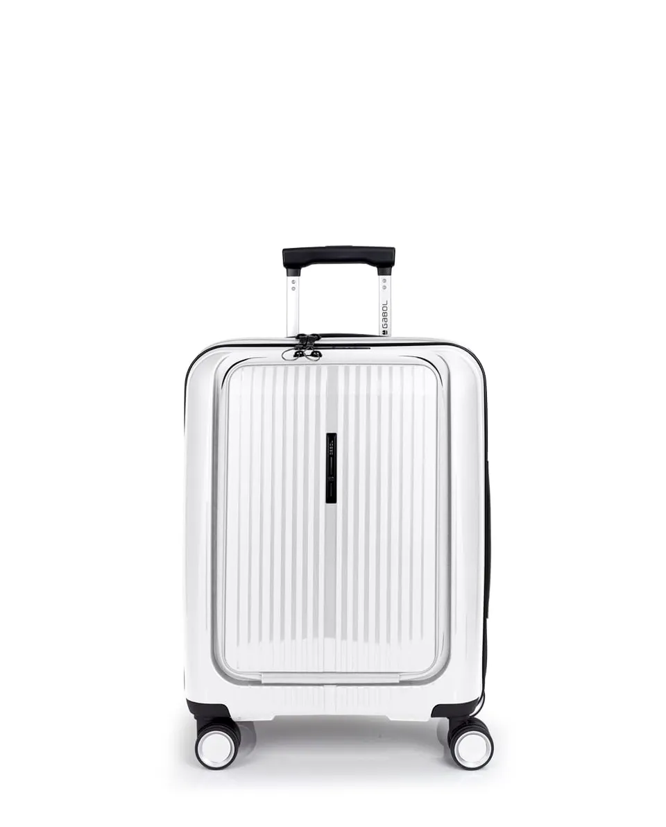 gabol-brooklyn-maleta-de-cabina-r-gida-expandible-55x40x22-25-cm-blanco-con-4-ru image 1