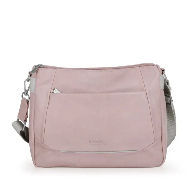 gabol-prodigy-bolso-bandolera-de-piel-sint-tica-rosa-claro-con-dos-compartimento image 1