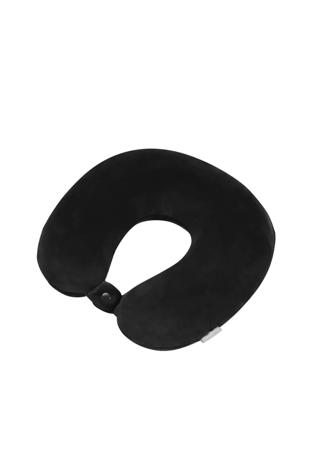 Samsonite TA Revolution - Almohada Cervical de Espuma Viscoelástica para Avión, Coche y Viajes, Negro