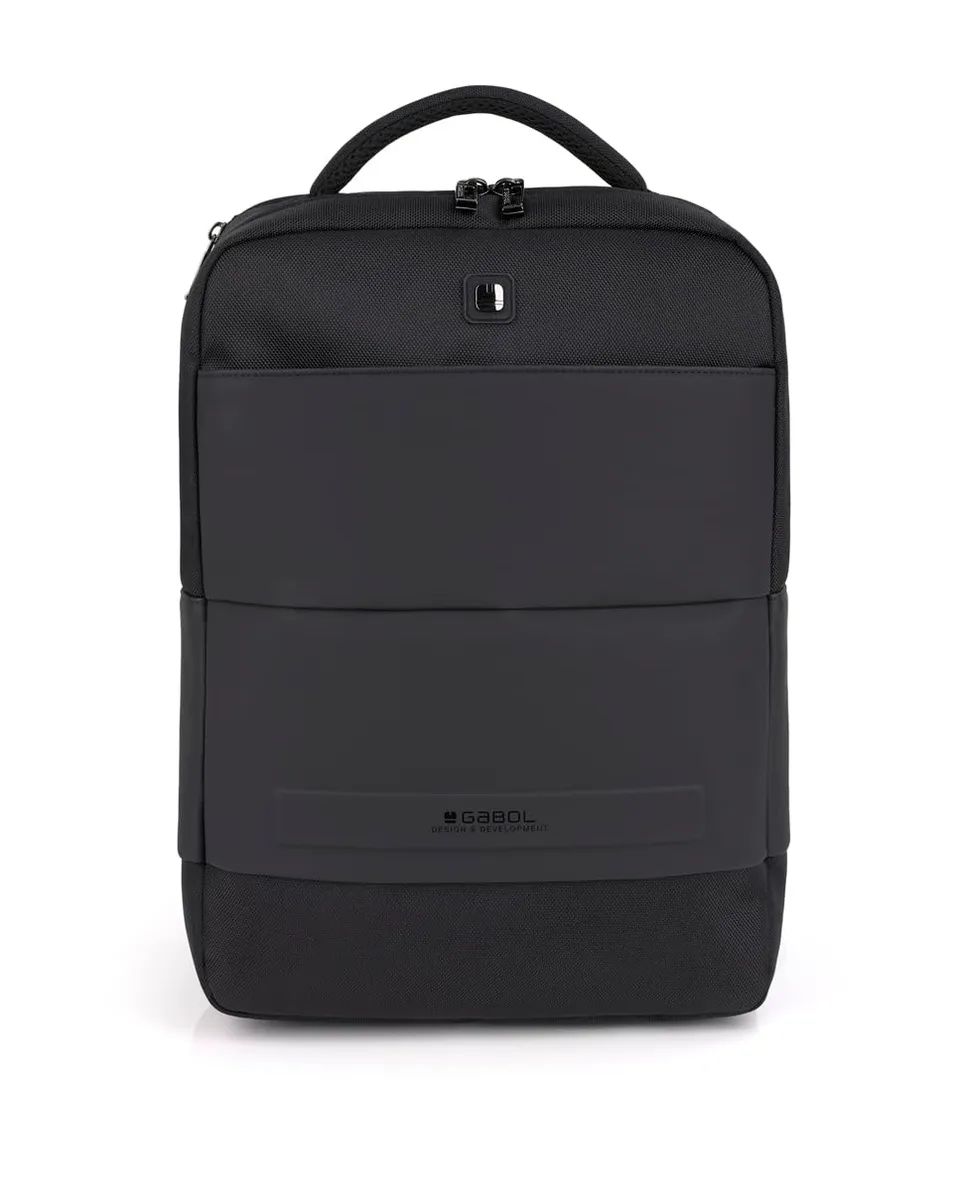 gabol-capital-mochila-para-port-til-15-6-negra-impermeable-poli-ster-y-piel-sint image 1