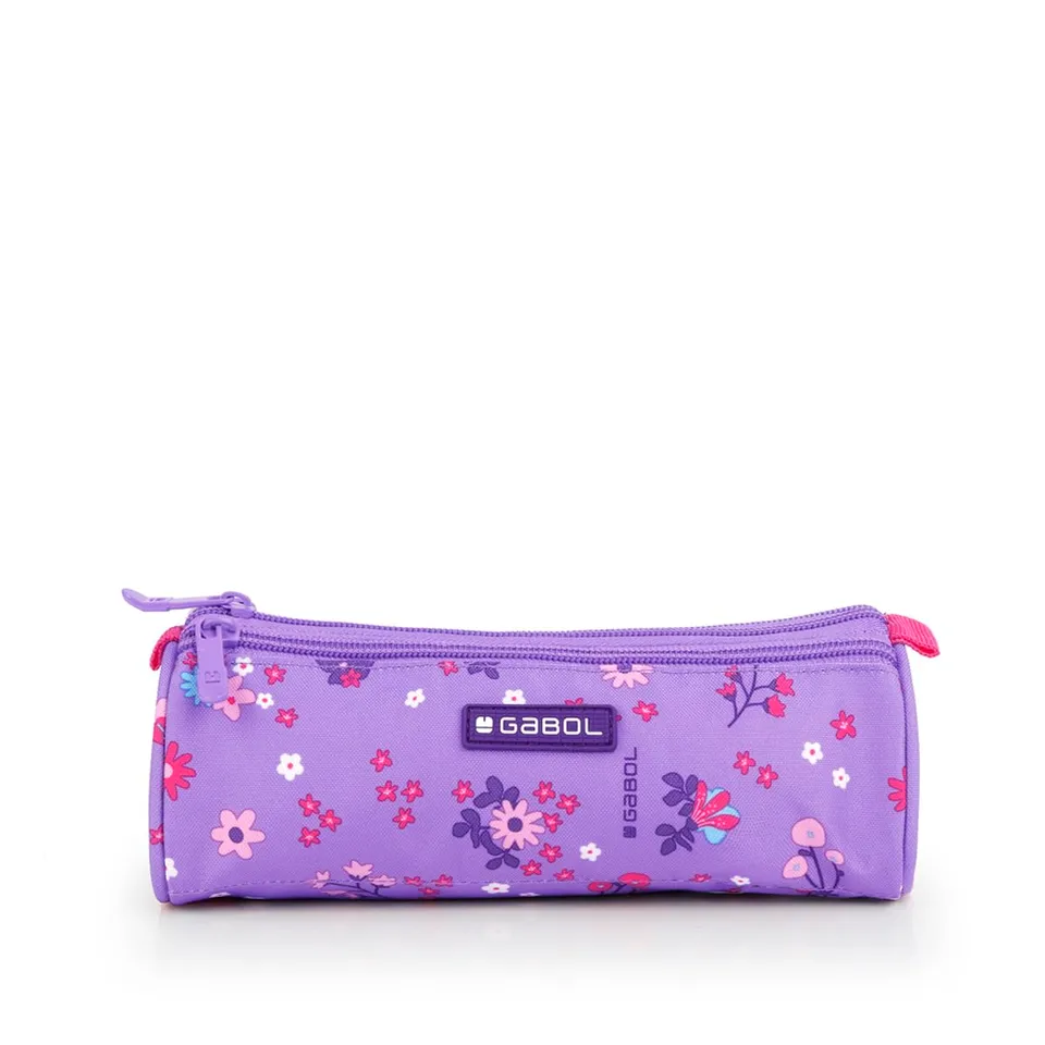 gabol-violet-estuche-triple-escolar-violeta-de-tres-compartimentos image 1