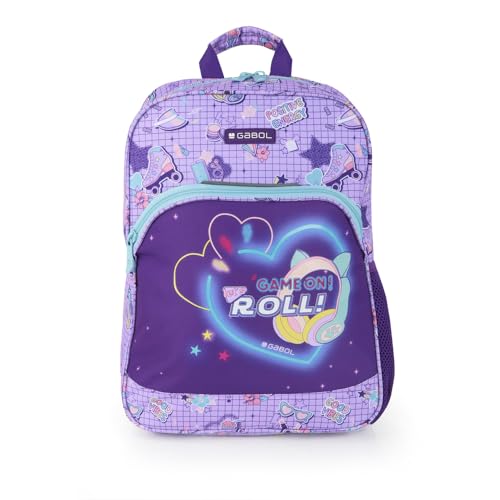 gabol-funny-mochila-escolar-adaptable-a-carro-30x40x12-cm-lila-espalda-termoform image 7