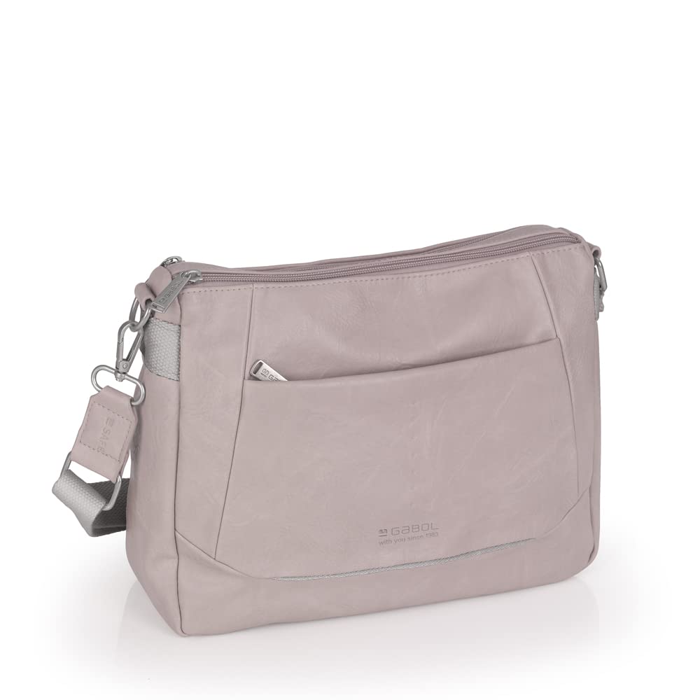gabol-prodigy-bolso-bandolera-de-piel-sint-tica-rosa-claro-con-dos-compartimento image 5