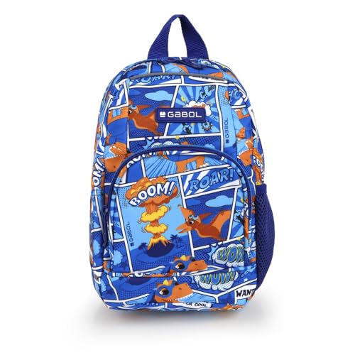 gabol-dino-mochila-infantil-peque-a-22x30x16-cm-azul-con-dinosaurios-espalda-aco image 6