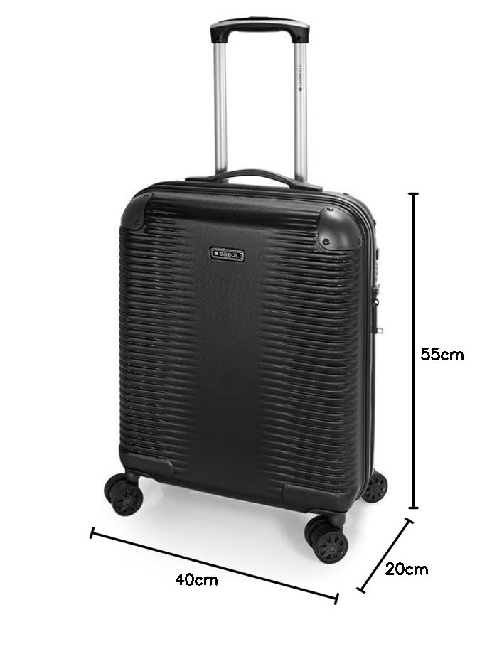 gabol-balance-maleta-cabina-r-gida-abs-55x40x20-cm-32l-gris-4-ruedas-360-cerradu image 3