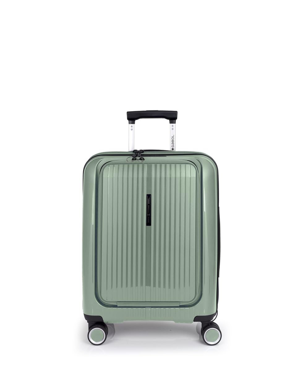 gabol-brooklyn-maleta-de-cabina-r-gida-expandible-55x40x22-25-cm-verde-con-4-rue image 1