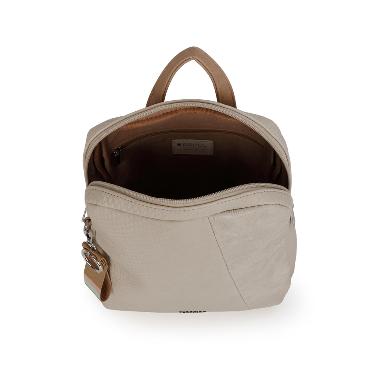 gabol-muriel-mochila-de-piel-sint-tica-beige-26x32x11-cm-libre-de-pvc image 4