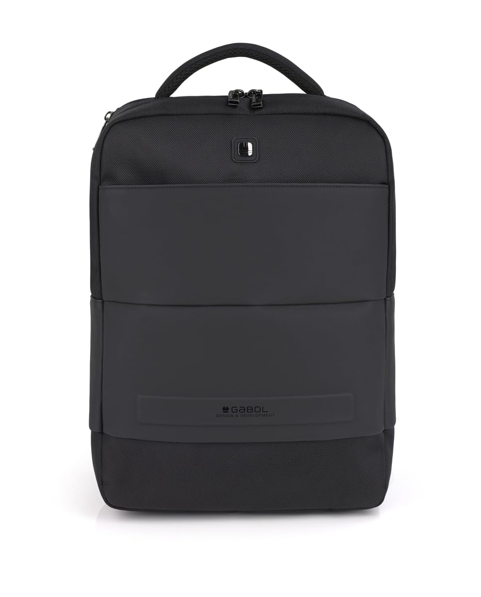 gabol-capital-mochila-para-port-til-15-6-negra-impermeable-poli-ster-y-piel-sint image 1