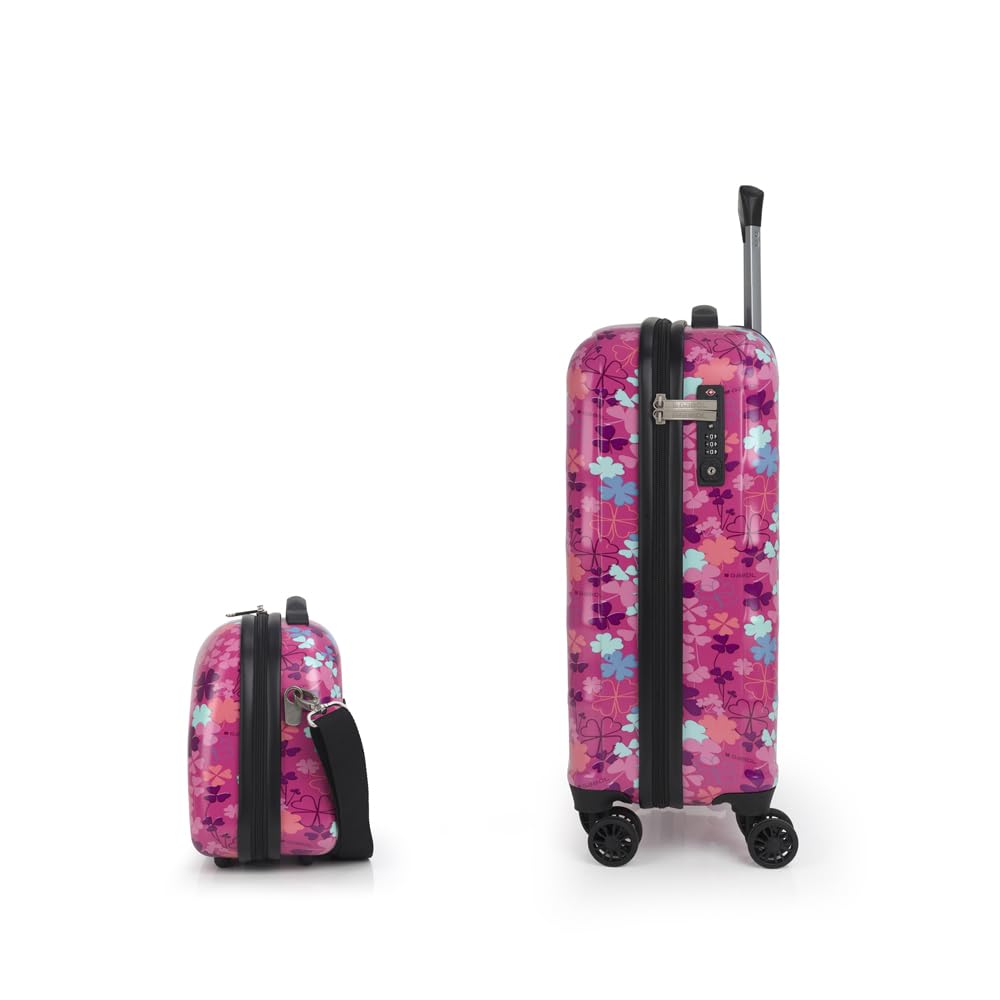 gabol-set-de-maleta-de-cabina-y-neceser-clover-2-piezas-r-gidas-con-estampado-de image 3