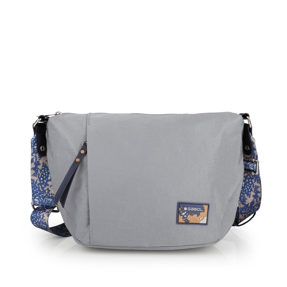 gabol-luz-bolso-media-luna-de-nylon-crinkle-y-piel-sint-tica-gris-30x20x9-cm-res image 1