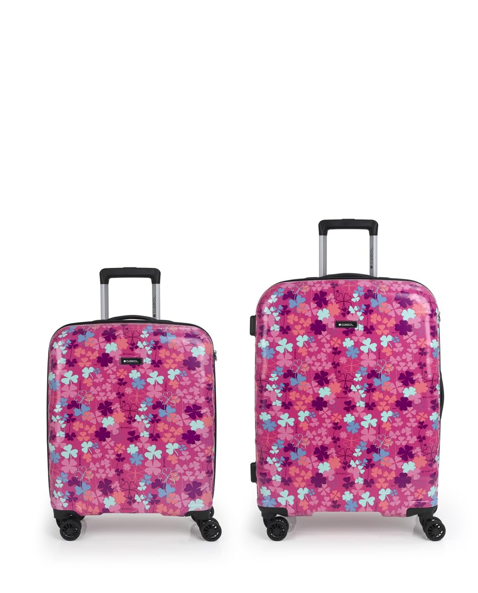 gabol-set-de-maleta-cabina-y-mediana-clover-2-piezas-r-gidas-abs-con-estampado-d image 1