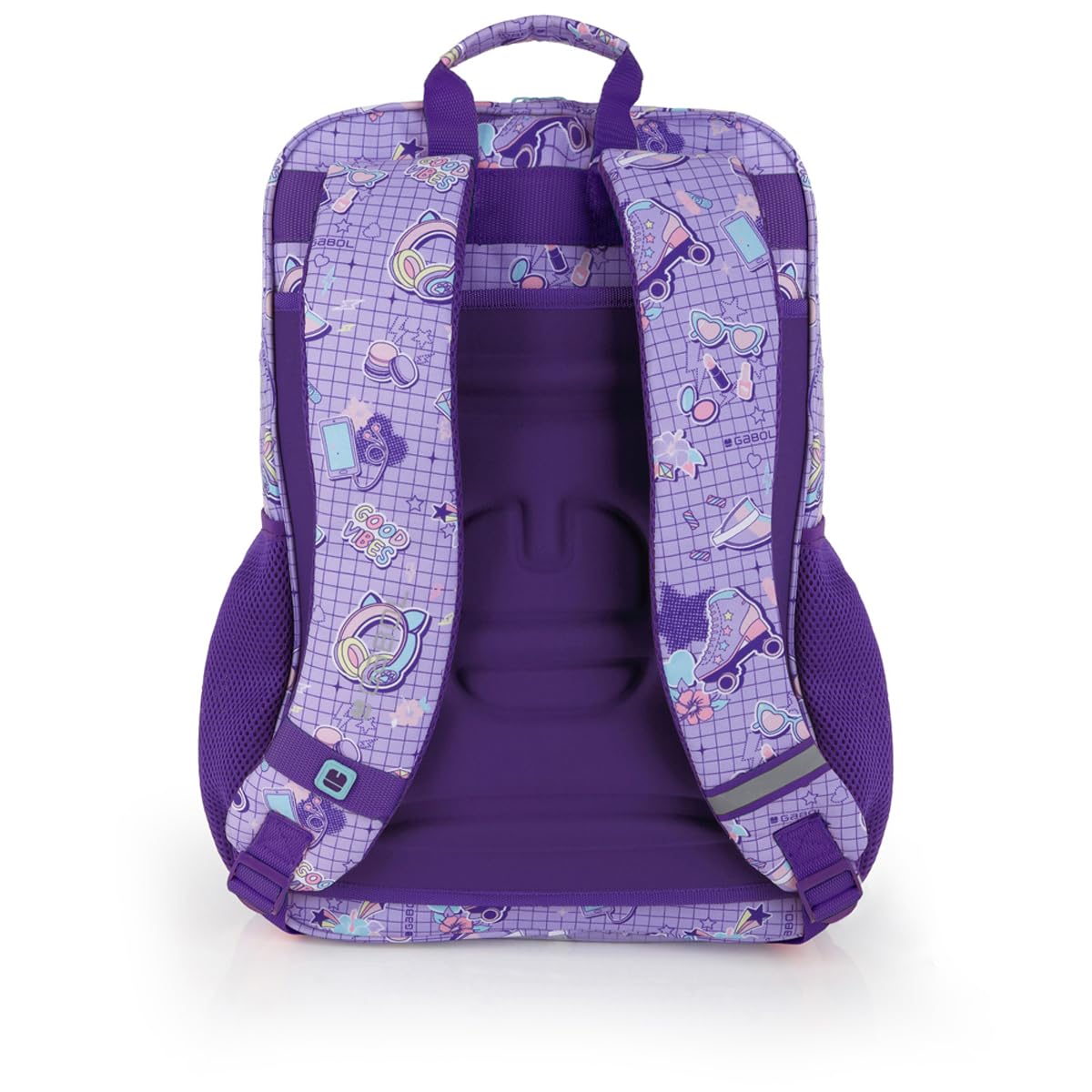 gabol-funny-mochila-escolar-adaptable-a-carro-32x44x15-cm-lila-2-compartimentos- image 3