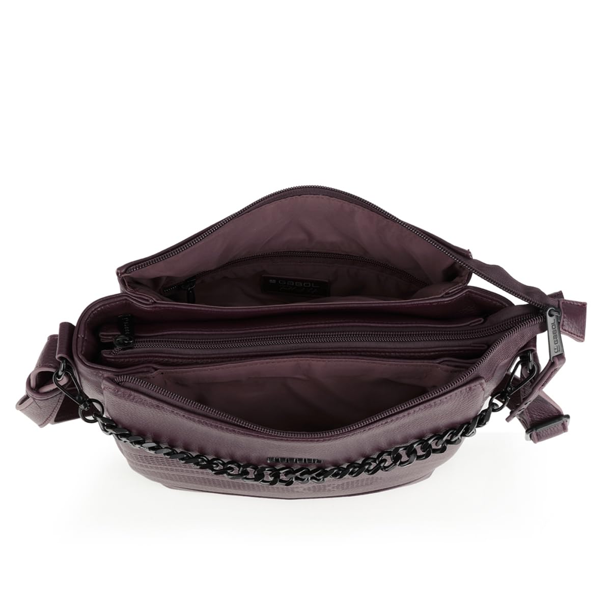gabol-olivia-bolso-tres-compartimentos-satchel-28x25x7-cm-burdeos image 4
