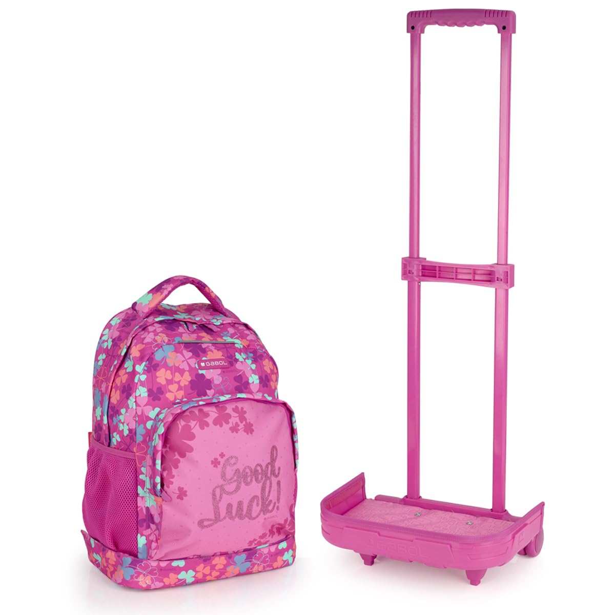 gabol-clover-mochila-escolar-con-ruedas-desmontable-34x46x20-cm-rosa-resistente- image 5