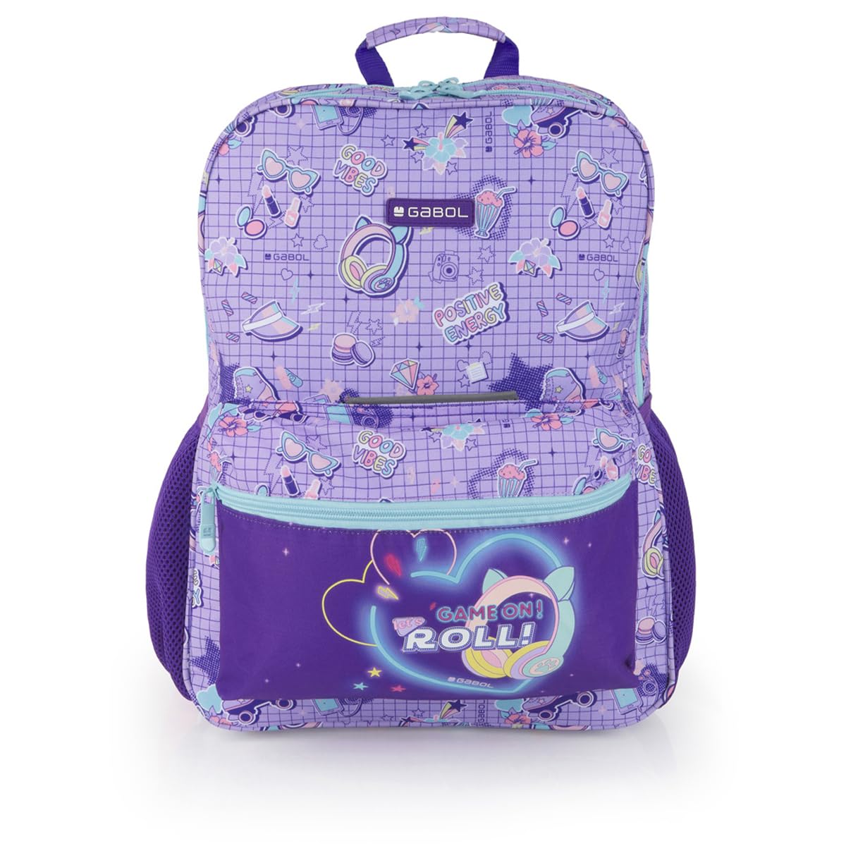 gabol-funny-mochila-escolar-adaptable-a-carro-32x44x15-cm-lila-2-compartimentos- image 1