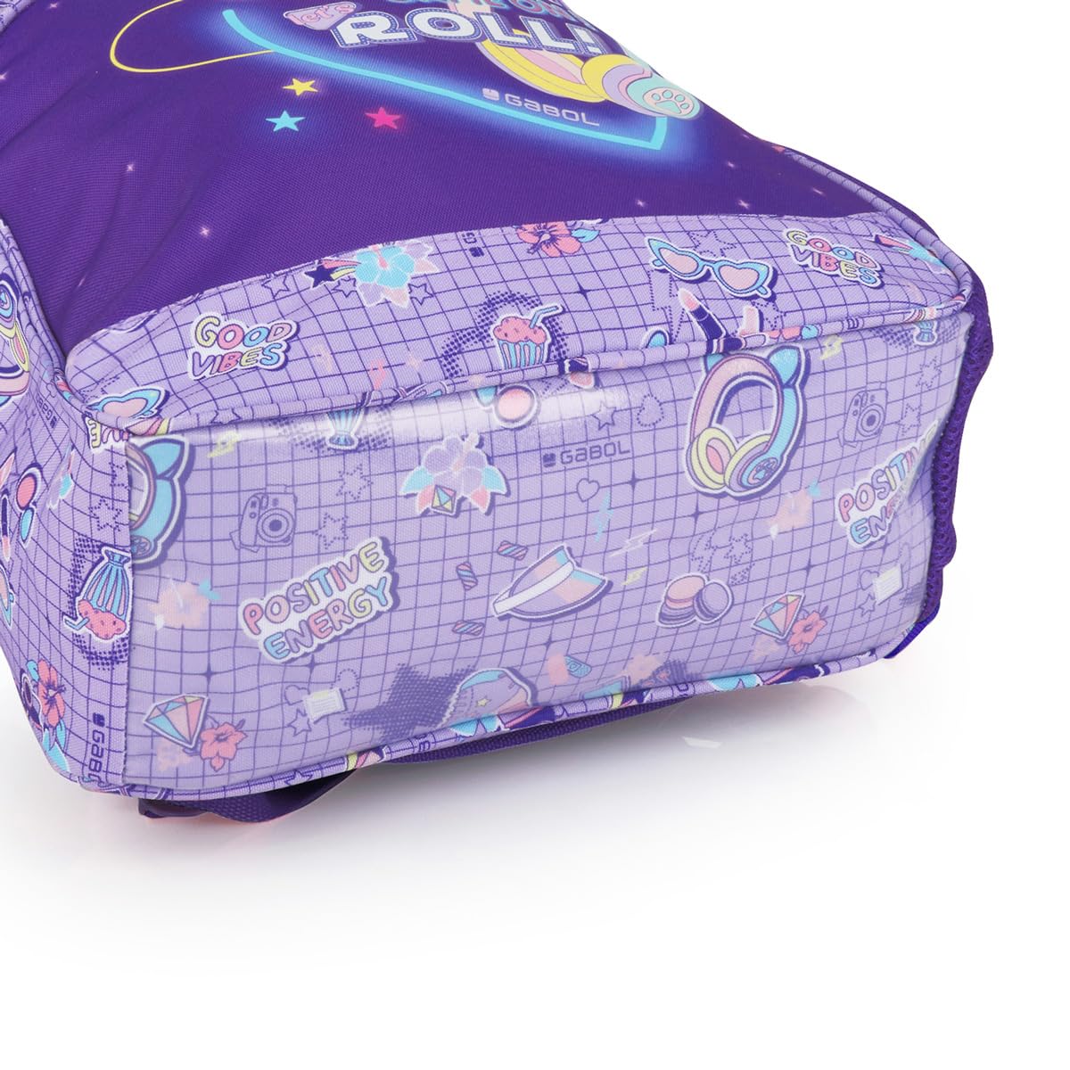 gabol-funny-mochila-escolar-adaptable-a-carro-30x40x12-cm-lila-espalda-termoform image 6