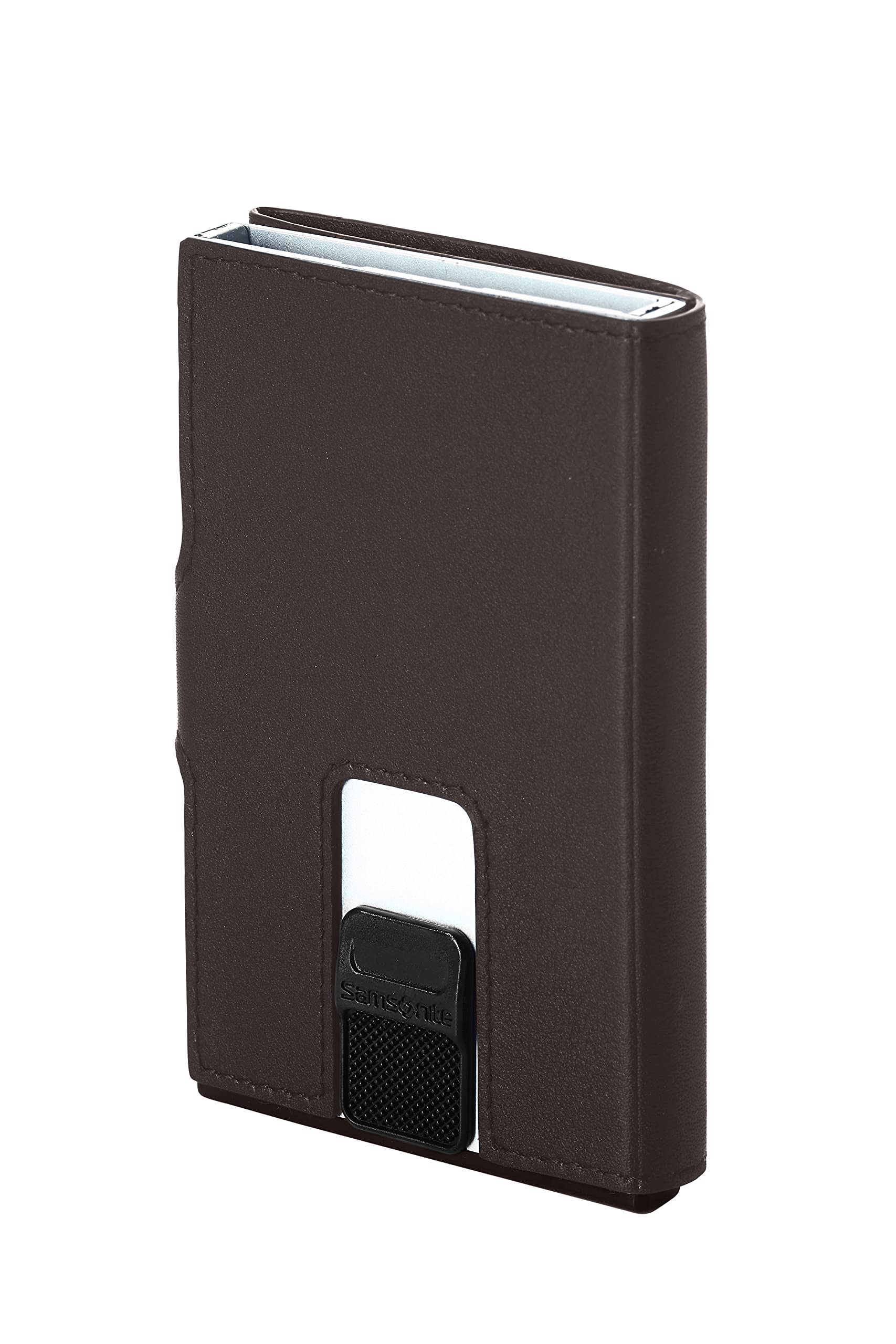 samsonite-alu-fit-slg-cartera-deslizante-de-aluminio-y-cuero-10-2-cm-marr-n-oscu image 2