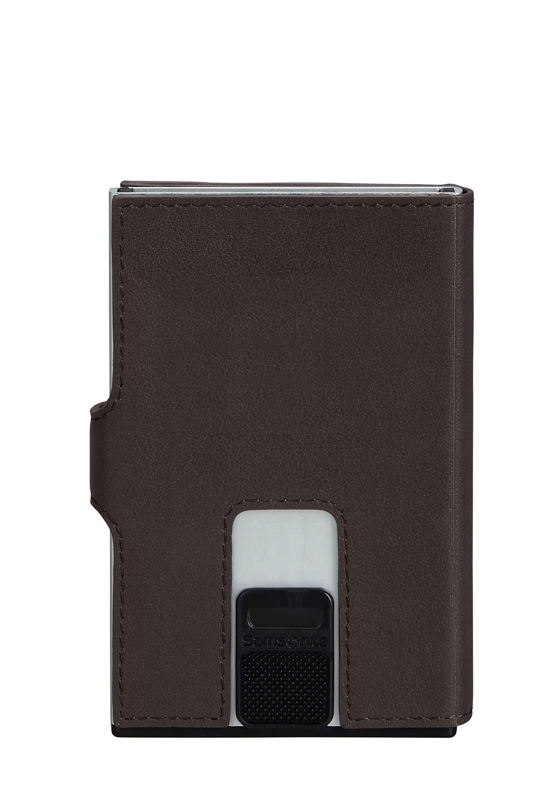 samsonite-alu-fit-slg-cartera-deslizante-de-aluminio-y-cuero-10-2-cm-marr-n-oscu image 3